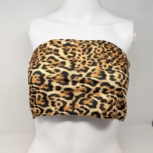 Asos Leopard Swim Tube Top US 10